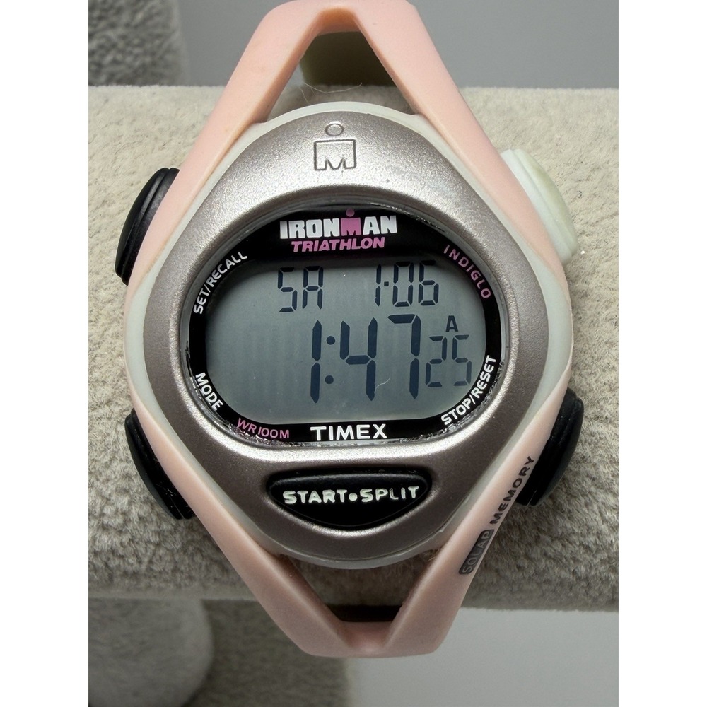 Timex T5D601 New Battery Ladies Watch 33MM 7.5" Pink‎ Resin Band